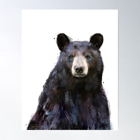 Black Bear Poster Wall Art, Modern Wall Decor For Living Room Bedroom, 16x24 UNFRAMED