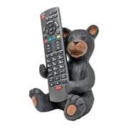 Black Bear Remote Control Holder   Rustic Resin Bear Figurine for Cabin, Lodge, or Man Cave D cor   Fun and Functional TV Remote Organizer   Charming Wildlife Accent and Gift for Nature Enthusiasts