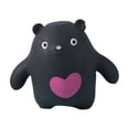 thumbnail image 1 of Black Bear Squishy Relaxation Toy with Pink Heart Design, 1-Pack, Soft Squeeze Toy for Relaxation, 1 of 4
