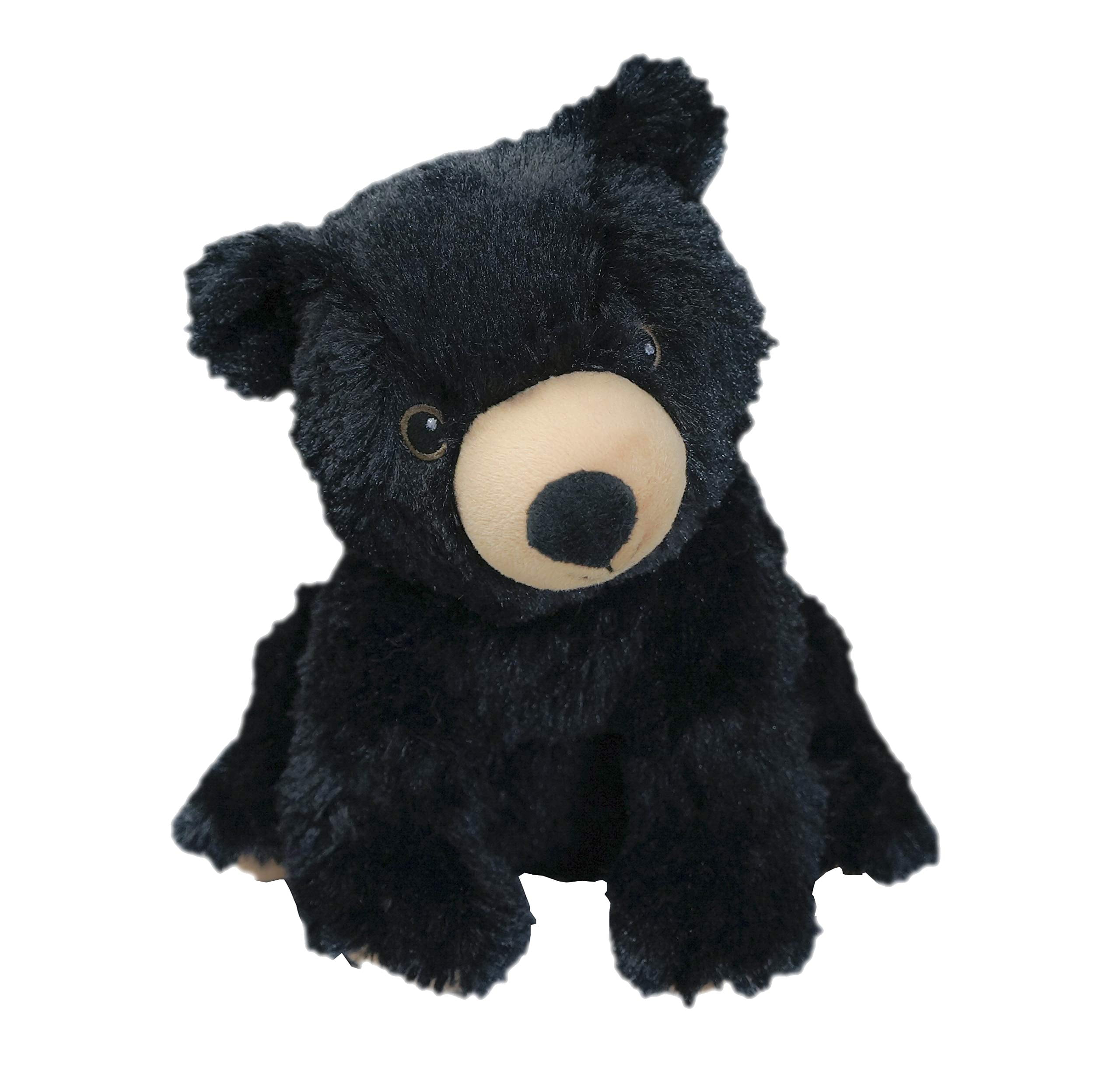 Black Plush Microwavable Weighted Bear with Lavender Scent