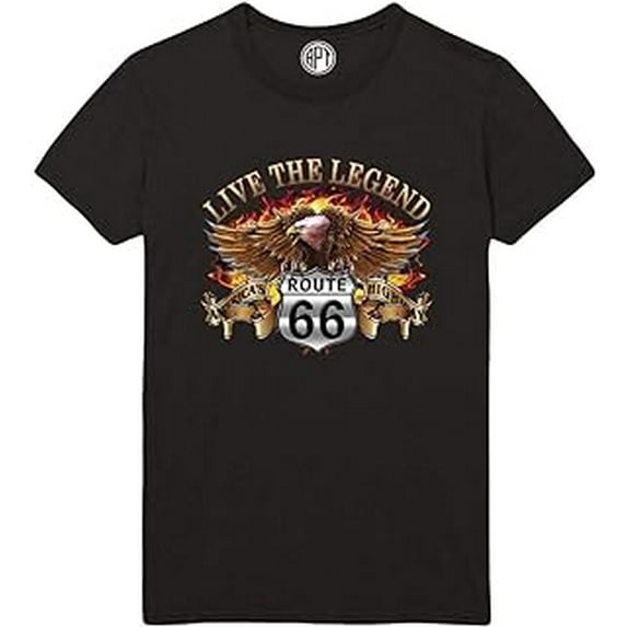 Black Bear Wilderness Moon Printed T-Shirt - Black - 6XL