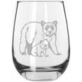 thumbnail image 1 of Black Bear with Cub Zoo Animal Themed Etched 15.25oz Libbey Stemless Wine Glass, 1 of 1