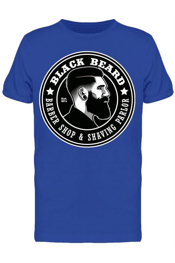 Black Beard Barber Shop T-Shirt Men -Image by Shutterstock, Male x-Large