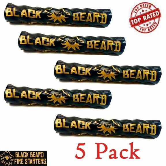 Black Beard Fire Starter Rope Survival Tinder - 5 Pack