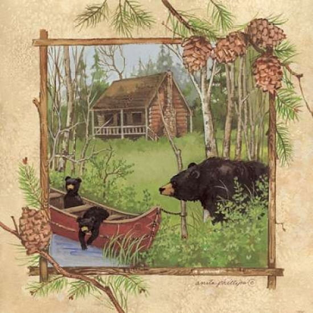 Black Bears I Canvas Art - Anita Phillips (24 x 24)