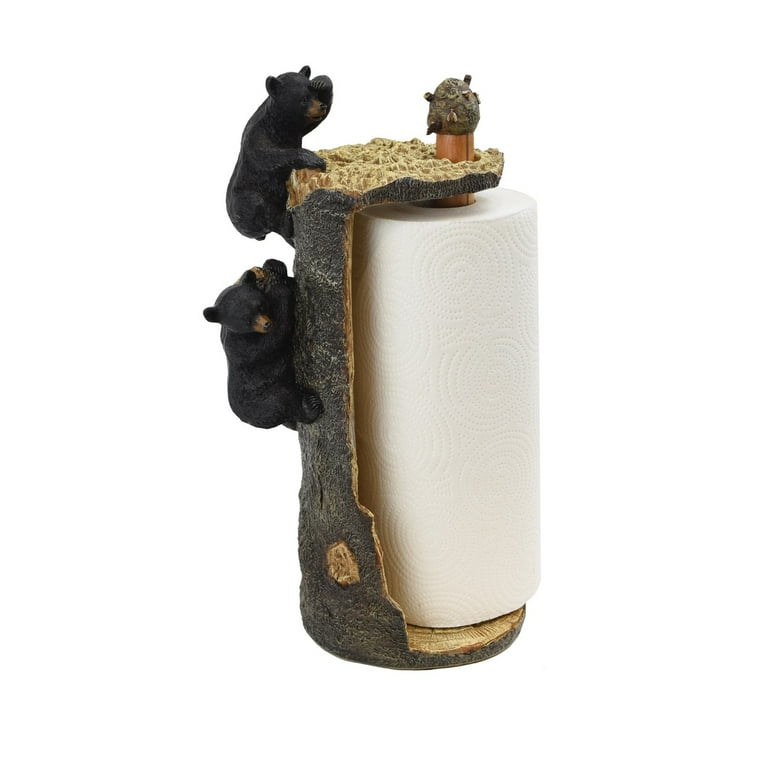 Black Bears Paper Towel Roll Holder Kitchen Storage Essentials Cabin Home Decor Black Bears Paper Towel Roll Holder Kitchen Storage Essentials Cabin Home Decor