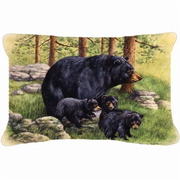 Black Bears by Daphne Baxter Fabric Decorative Pillow