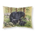 thumbnail image 1 of Black Bears by Daphne Baxter Fabric Standard Pillowcase, 1 of 2