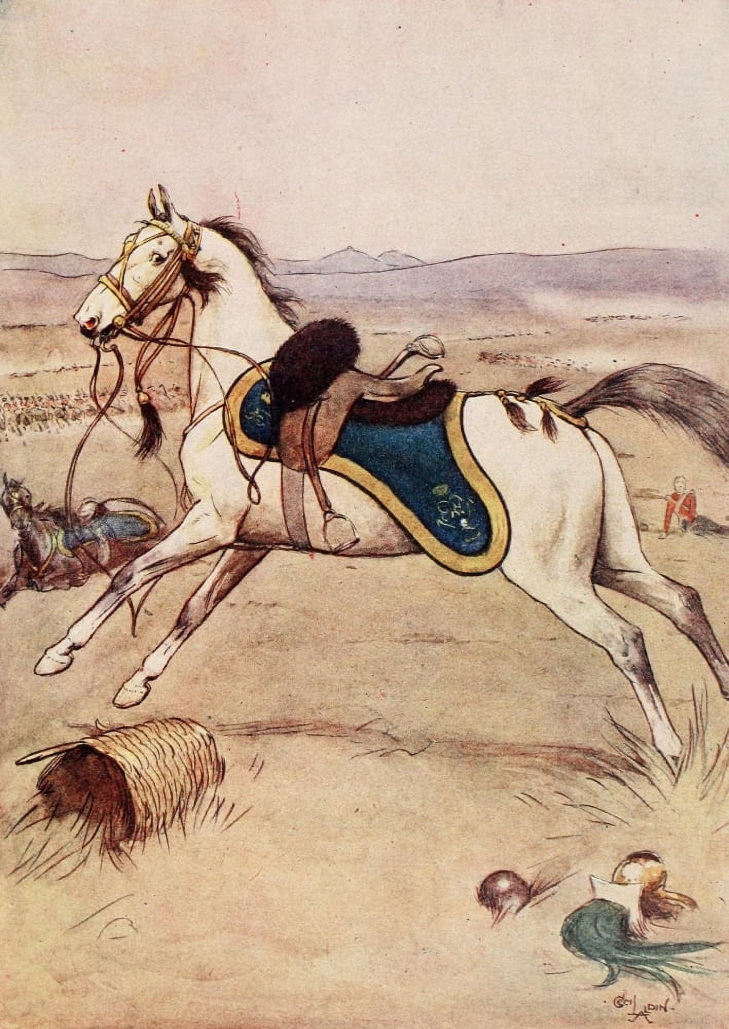 Black Beauty 1916 Alone in battle Canvas Art - Cecil Aldin (24 x 36)