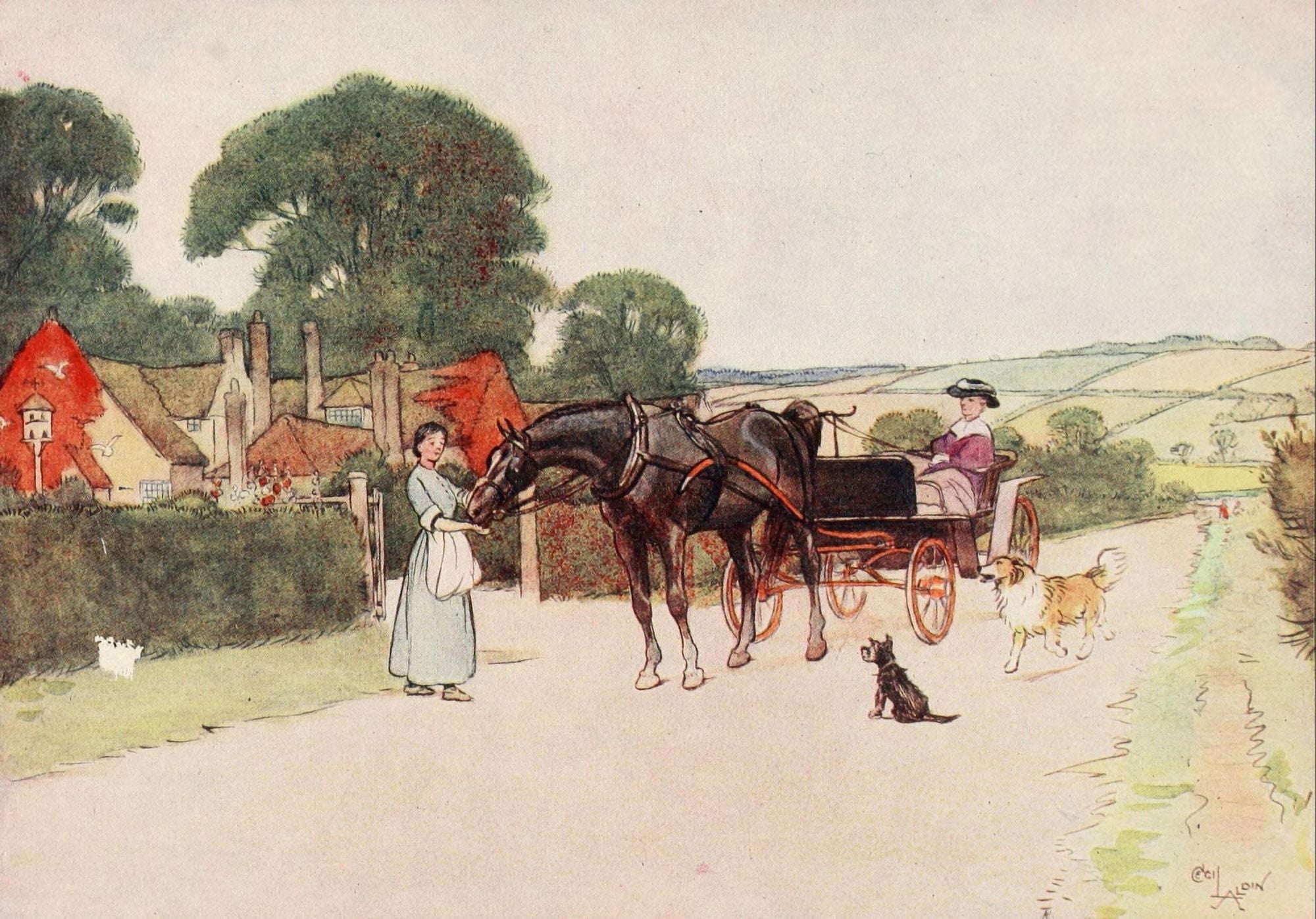 Black Beauty 1916 Driven every day Canvas Art - Cecil Aldin (24 x 36)