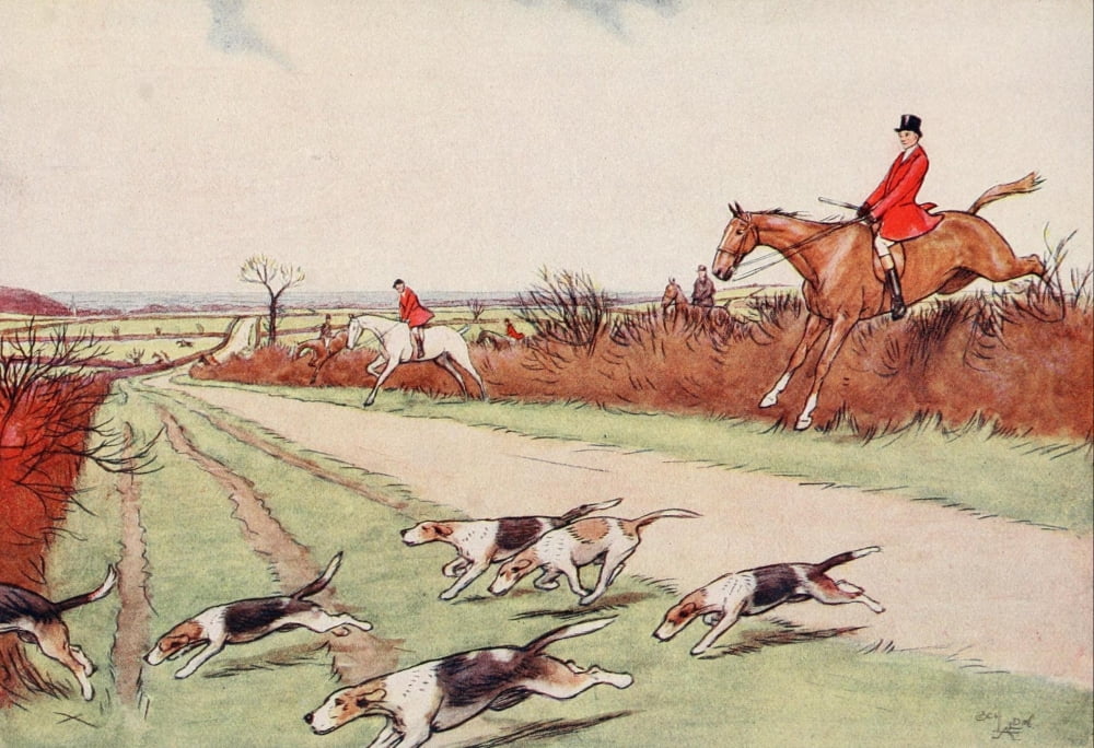 Black Beauty 1916 Hunting Canvas Art - Cecil Aldin (18 x 24)