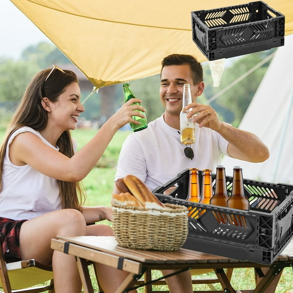 Black Beer Storage Basket,Fruit Storage Containers for Fridge with Removable Colander, Airtight Food Storage Container, Dishwasher Safe Produce Saver Container for Refrigerator