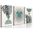 thumbnail image 1 of Black Beige Boho Room Decor Moss Green Cute Mouse Wall Art Bedroom Modern Abstract Wall Decor for Bathroom Neutral Art Prints Minimalist Wall Art Set of 3 for Bedroom Home Office Decor 12"x16", 1 of 1