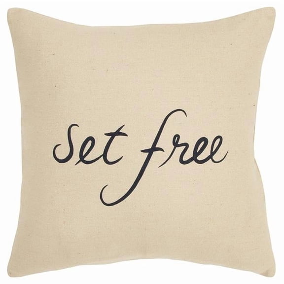 Black & Beige Canvas Set Free Still Throw Pillow