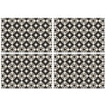 thumbnail image 1 of Black Beige Checkerboard Checkered Pattern Summer Placemats Table Placemats Set Of 4-Linen Kitchen Washable Placemats Table Mats 11.8"x17.7" Non-Slip Heat Resistant, 1 of 6