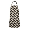 thumbnail image 1 of Black Beige Chevron Pattern Apron-Garden Aprons for Women with Pockets-Cotton Linen Waterproof Kitchen Cooking Gardening Aprons Adjustable for Kitchen,Cooking,BBQ and Salon 33x27 Inch, 1 of 7
