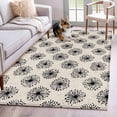 thumbnail image 1 of Black Beige Dandelion Area Rug 3x5 Washable Rug Non Slip Farmhouse Botanical Blossom Large Area Rug Indoor Floor Carpet for Entryway Bedroom Kitchen Living Room Home Office Dining Room Nursery, 1 of 8