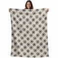thumbnail image 1 of Black Beige Dandelion Blanket Soft Cozy Warm Twin Blanket for Bed, Plush Fuzzy Flannel Fleece Blankets for Sofa, Farmhouse Botanical Blossom Throw Blankets for Couch, Gifts for Men, 60"x80", 1 of 9