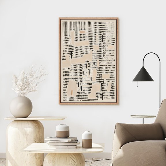 Black Beige Diamond Geometric Modern Wall Art Decor Unframed Paper Print