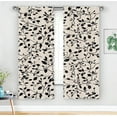 thumbnail image 1 of Black & Beige Floral Print Curtain, Elegant Vintage Style ，Blackout Curtains，for Home, Kitchen & Restaurant Décor,A, 1 of 10