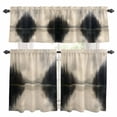 thumbnail image 1 of Black Beige Lake Kitchen Curtains Sets for Windows 24 Inch Length, Aesthetics Mysterious Abstract Rod Pocket Window Treatments Tier Curtains and Valances Set for Bedroom/Bathroom, 1 of 8