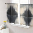 thumbnail image 1 of Black Beige Lake Sheer Curtains 45 Inch Length 2 Panels Set, Mysterious Aesthetics Abstract Retro Voile Window Treatment Rod Pocket Small Kitchen Curtains Drapes for Bedroom 52"x45"x2, 1 of 7
