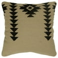thumbnail image 1 of Black Beige Mod Tribal Down Filled Throw Pillow, 1 of 8