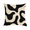 thumbnail image 1 of Black And Beige Modern Art Geometric Pillow Covers,Black And Beige Modern Art Geometric Throw Pillow Covers 20"×20" ,Living Room Sofa Couch Pillow Covers,Decorative Pillow Covers, 1 of 7