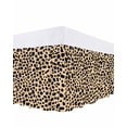 thumbnail image 1 of Black Beige Modern Bed Skirt Cal King Size, Abstract Art Retro Wrap Around Bed Skirting with Adjustable Elastic Strap, Dust Ruffled Pleated Bedskirts 16 Inch Drop for Bedroom Cal King Beds, 1 of 9
