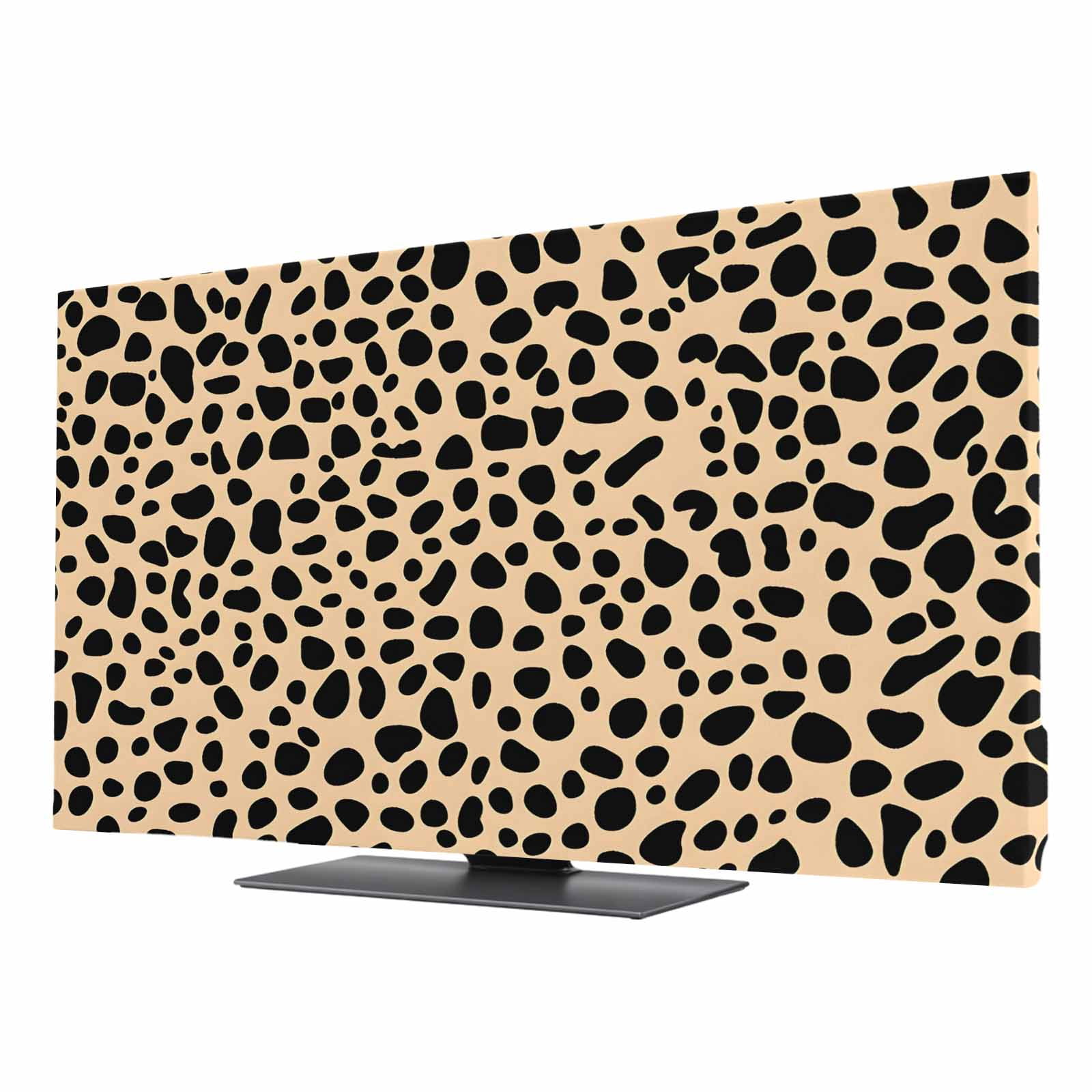 Black Beige Modern Elastic Indoor TV Cover 32