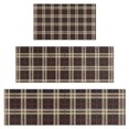 thumbnail image 1 of Black Beige and Red Checkerboard Checkered Pattern Kitchen Rugs Sets Of 3,Kitchen Runner Rugs Non Skid Washable,Decorative Kitchen Floor Mats for Kitchen,Sink,Laundry,17"x30"+ 17"x47" + 17"x59", 1 of 6