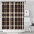 thumbnail image 1 of Black Beige and Red Checkerboard Checkered Pattern Shower Curtain 84"x72" ,Bathroom Decorative Shower Curtains Set with 12 Hooks,Modern Waterproof Washable Shower Curtain, 1 of 6