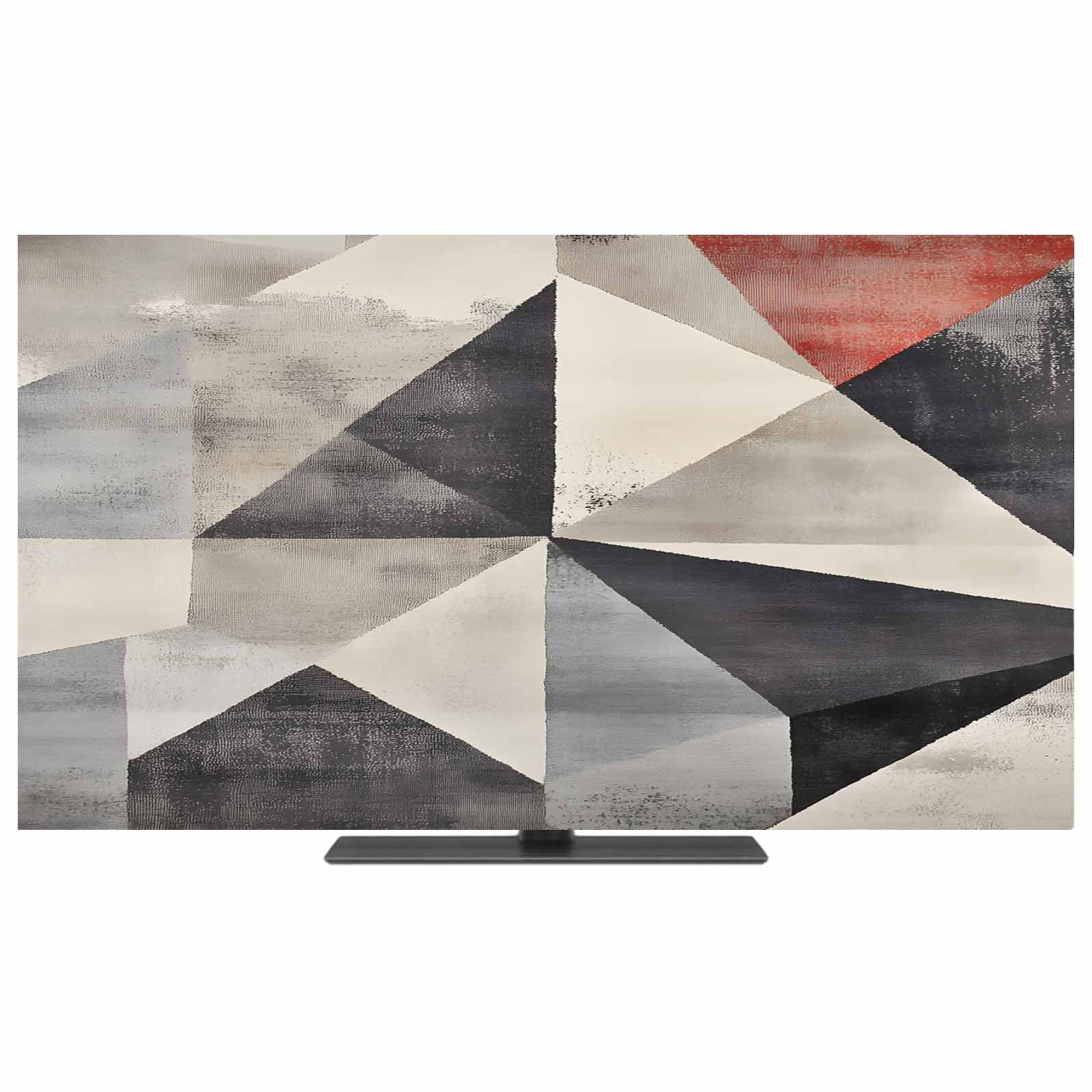 Black Beige Rhombus TV Dust Cover, Stretchable TV Screen Desktop ...
