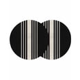 thumbnail image 1 of Black Beige Striped Round 13 Inch Placemats Set of 2, Modern Farmhouse Retro Lines HeatResistant Non Slip Place Mats for Dining Table, Wipeable Braided Kitchen Table Mats for Housewarming, 1 of 9