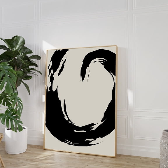 Black and Beige Wall Art, Minimalist Abstract Print, Black Abstract Print, Neutral Line Art, Masculine Art, Abstract, Art Poster Decor, Size 12x18 UNFFRAMED F03.1.8l165