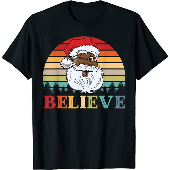 Black Believe Santa Retro Sun Santa African American Santa