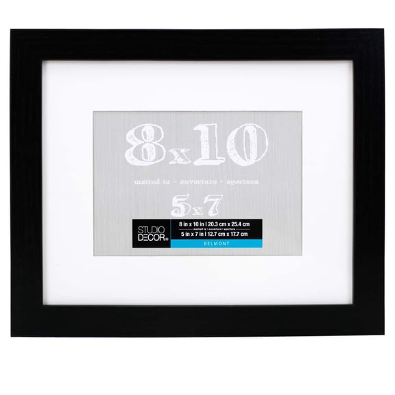 Studio Decor Black Belmont Frame with Mat