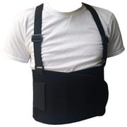 DAILYWEBDEALS Black Belt Back Support Waist Brace Lift Heavy Weight Comfort XX-Large