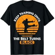 Black Belt Martial Art Training Karate Tae Kwon Do Kick Gift T-Shirt