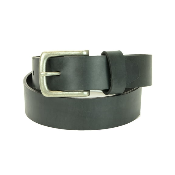 Black Belt with Nickel Finish Center Bar Buckle