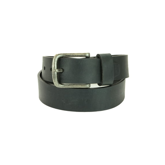 Black Belt with Silver Finish Center Bar Buckle