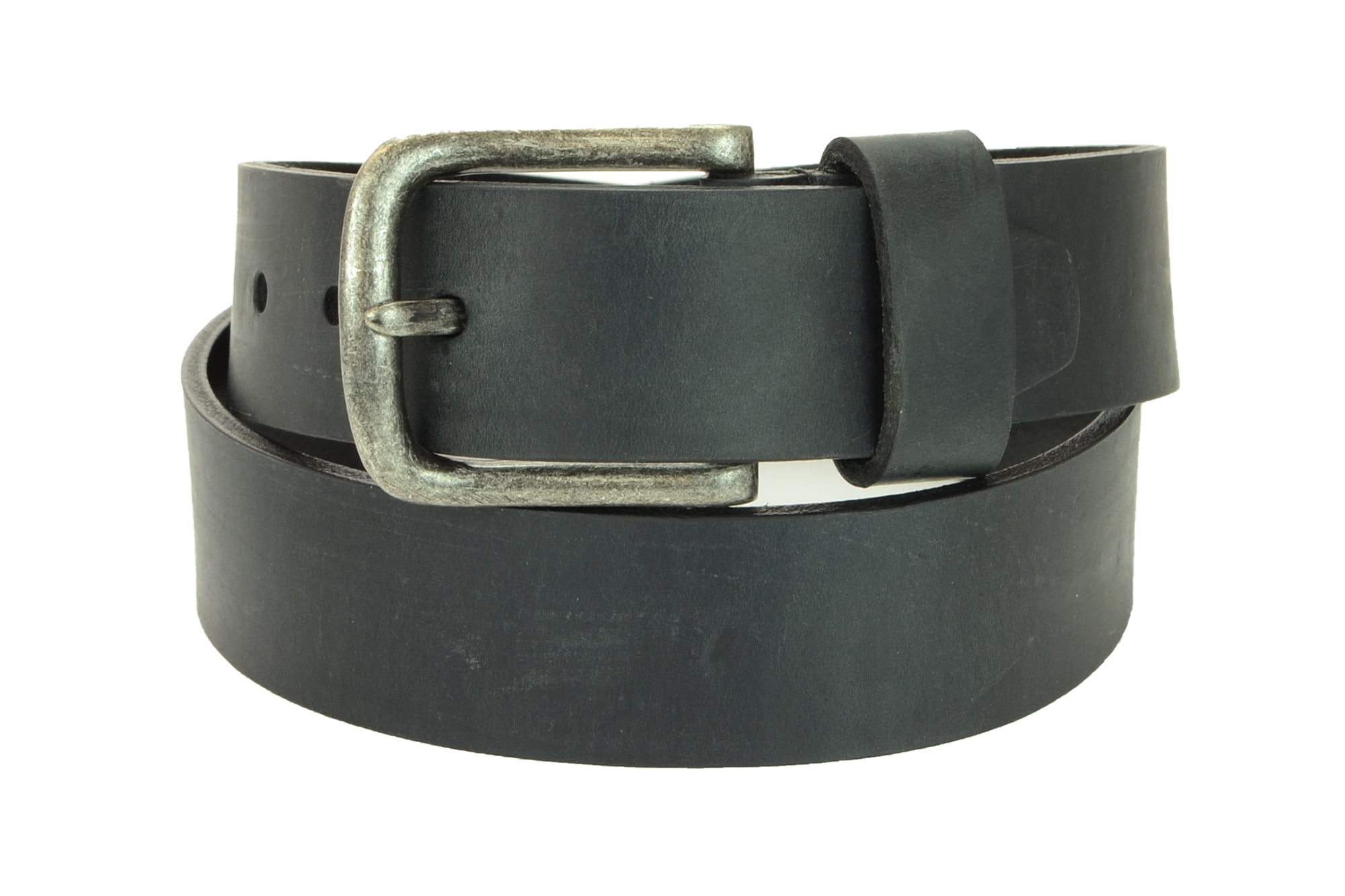 Black Belt with Silver Finish Center Bar Buckle