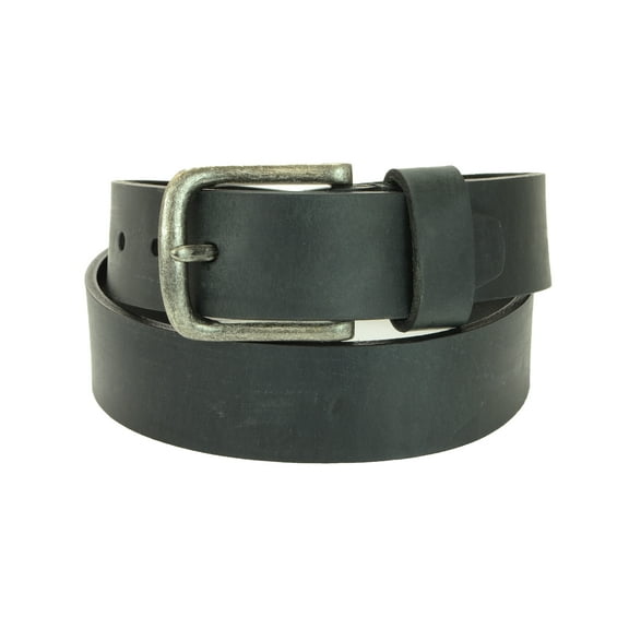 Black Belt with Silver Finish Center Bar Buckle