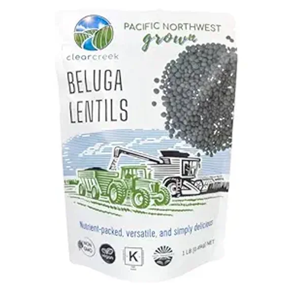 Black Lentils | Caviar or Beluga Lentils | 1 lbs | Non-GMO | Kosher | Vegan | Non-Irradiated