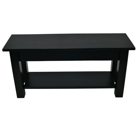 Black Bench with Shelf-54