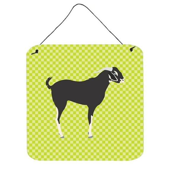 Black Bengal Goat Green Wall or Door Hanging Prints, 6 x 6 in.