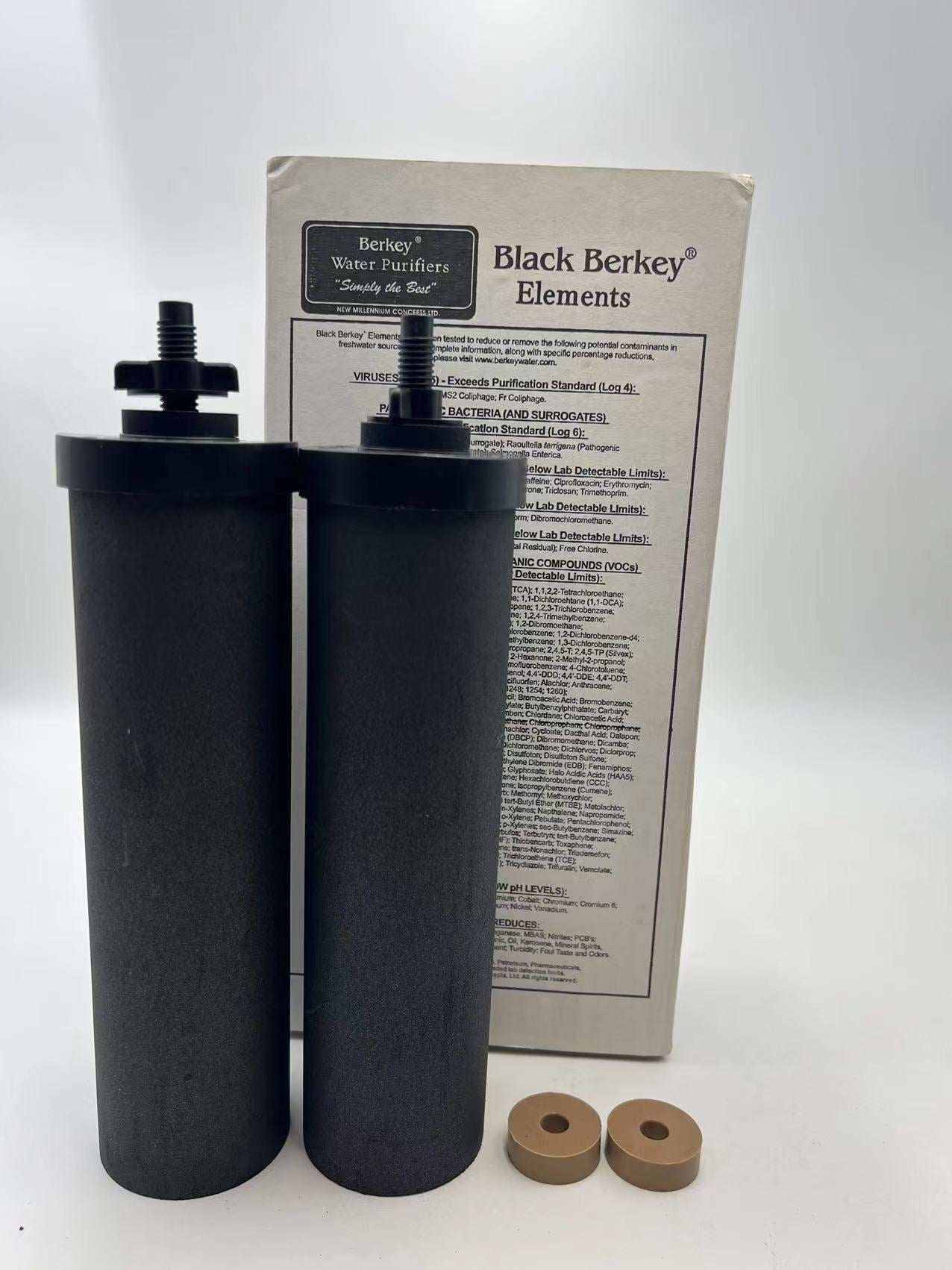 Black Berkey Elements BB9-2 Filters for Berkey Water Systems (Set of 2)