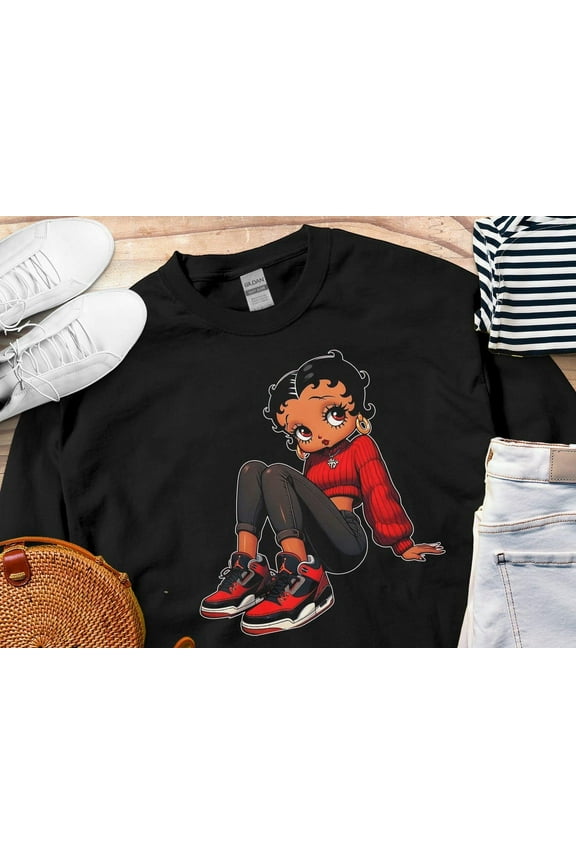 Black Betty Boop Inspired Graphic T-Shirts