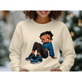 thumbnail image 1 of Black Betty Boop Inspired Graphic Unisex Shirts, Cozy Sweatshirt, 1 of 5