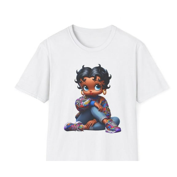 Black Betty Boop, Unisex Short Sleeve Shirt, Size S-5XL